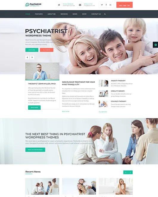 Psychiatrist Practice homepage preview