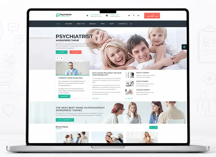 Psychiatrist main homepage preview